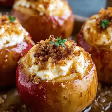 Cheesecake-Stuffed Baked Apples