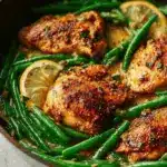 Lemon Garlic Butter Chicken and Green Beans Skillet