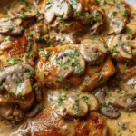 Chicken Thighs With Creamy Mushroom Garlic Sauce