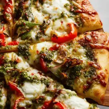 Loaded Pesto Veggie Pizza