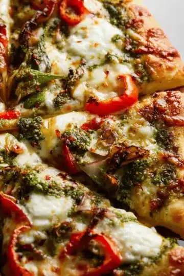 Loaded Pesto Veggie Pizza