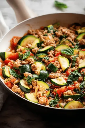 Easy Ground Turkey and Zucchini Skillet