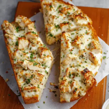 The Viral Chicken Alfredo Garlic Bread I'm Obsessed With