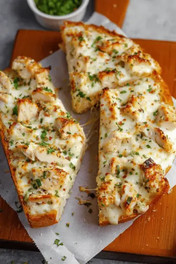 The Viral Chicken Alfredo Garlic Bread I'm Obsessed With