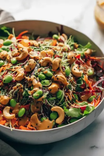 Cashew Crunch Salad with Sesame Dressing