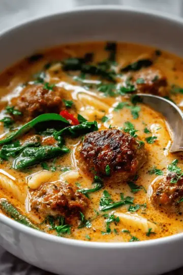 Creamy Italian Meatball Soup Recipe
