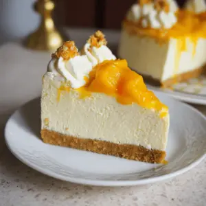 No Bake Mango Ice Cream Cheesecake