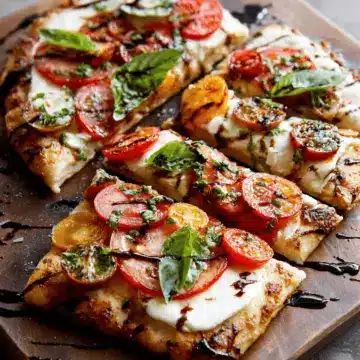 Mozzarella and Tomato Caprese Flatbread