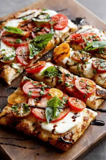 Mozzarella and Tomato Caprese Flatbread
