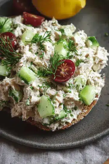 High Protein Cottage Cheese Tuna Salad