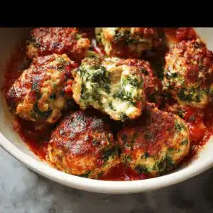 Turkey, Spinach & Cheese Meatballs