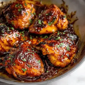 Sweet and Spicy Glazed Chicken Thighs