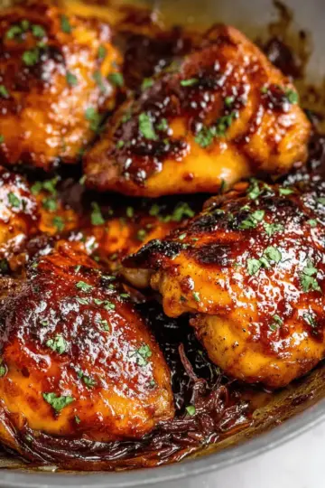Sweet and Spicy Glazed Chicken Thighs