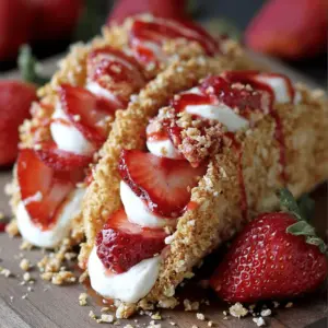 Strawberry Crunch Cheesecake Tacos