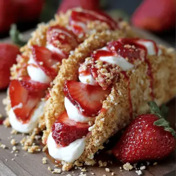 Strawberry Crunch Cheesecake Tacos