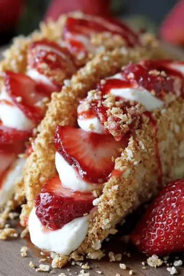 Strawberry Crunch Cheesecake Tacos