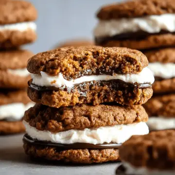 Incredible Gingerbread Oatmeal Cream Pies
