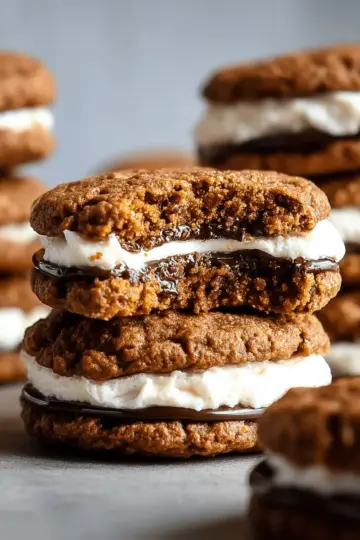 Incredible Gingerbread Oatmeal Cream Pies