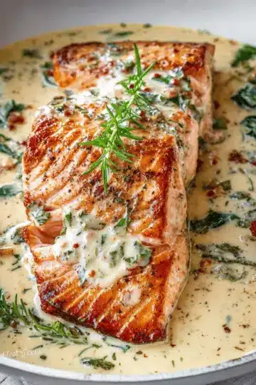 Creamy Garlic Butter Tuscan Salmon