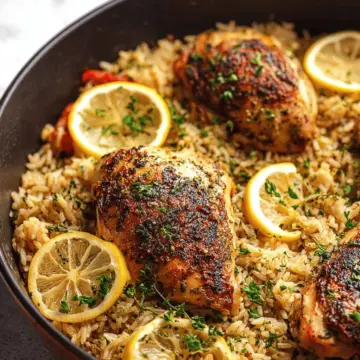 One Pot Lemon Herb Chicken and Rice