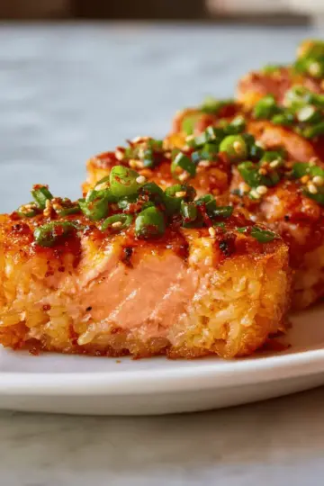 Crispy Rice with Spicy Salmon