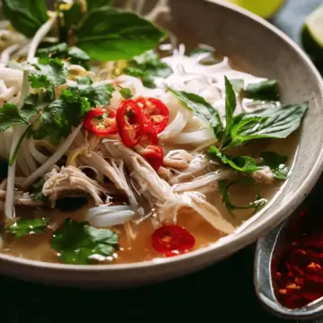 Vietnamese Chicken Pho soup