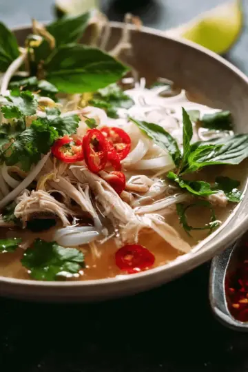 Vietnamese Chicken Pho soup