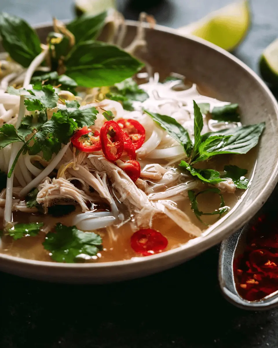 Vietnamese Chicken Pho Soup 