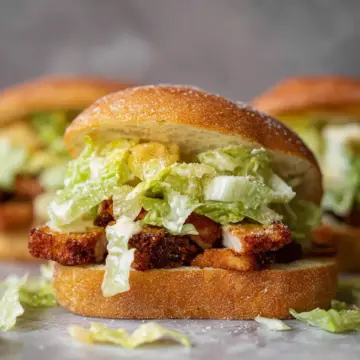Crispy Chicken Caesar Sandwiches