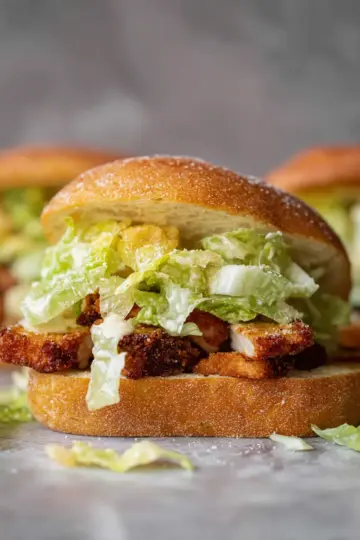 Crispy Chicken Caesar Sandwiches