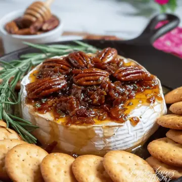 Baked Brie with Fig Jam and Pecans Recipe