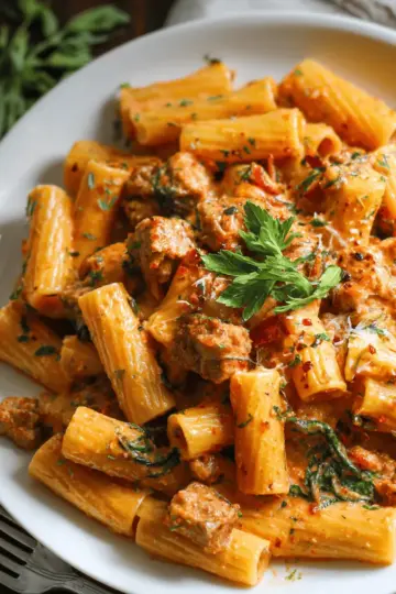 Creamy Sausage Rigatoni