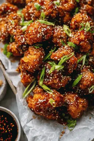 Sticky Sesame Cauliflower Wings