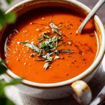 Homemade Roasted Tomato Basil Soup