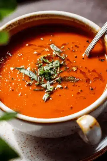 Homemade Roasted Tomato Basil Soup