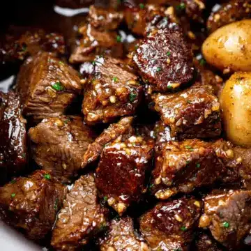 Slow Cooker Garlic Butter Beef Bites