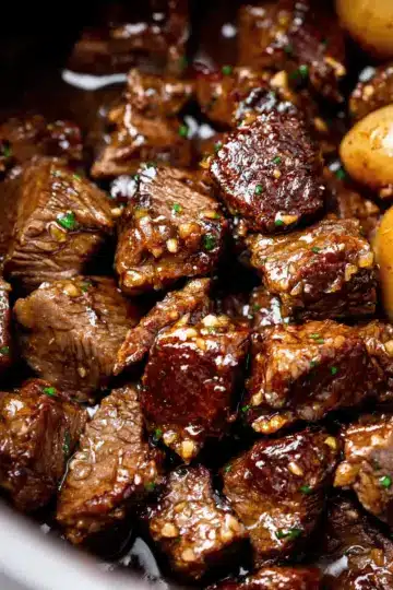 Slow Cooker Garlic Butter Beef Bites