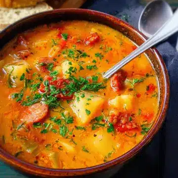 Spanish Potato and Chorizo Soup