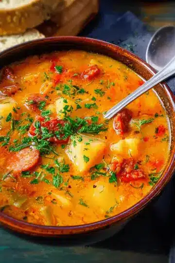Spanish Potato and Chorizo Soup
