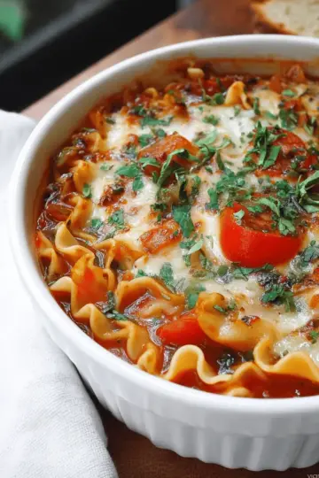 Garden Vegetable Lasagna Soup