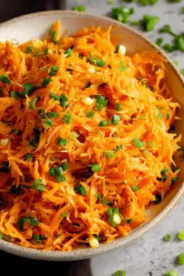 French Grated Carrot Salad with Lemon Dijon Vinaigrette