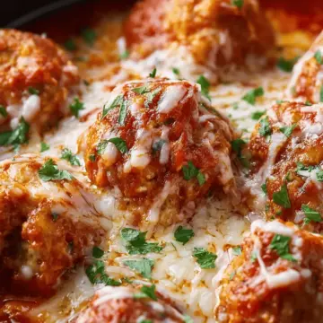 Slow Cooker Chicken Parm Meatballs
