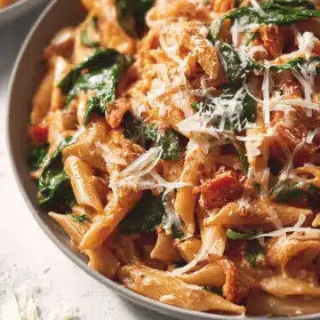 Creamy Tomato and Spinach Pasta