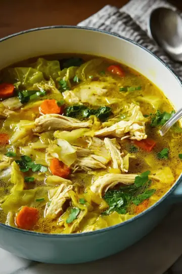 Curried Chicken & Cabbage Soup
