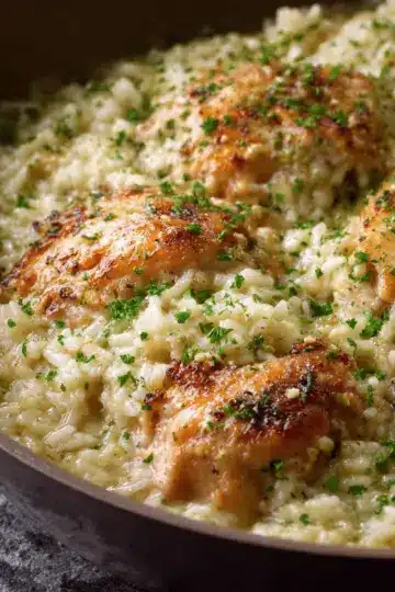 Creamy Parmesan One Pot Chicken and Rice