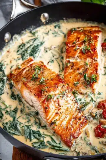 Creamy Garlic Butter Tuscan Salmon