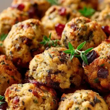 Delicious Christmas turkey stuffing balls