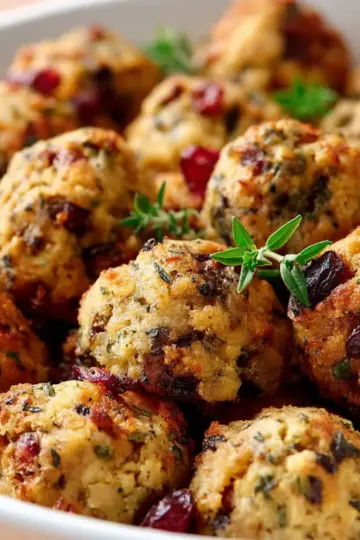 Delicious Christmas turkey stuffing balls