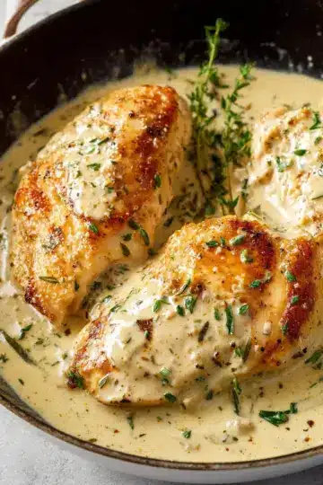 Creamy Chicken in White Wine Sauce