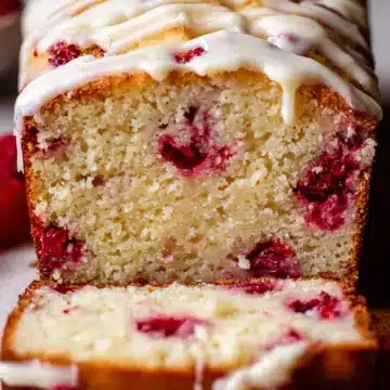 Glazed White Chocolate Raspberry Loaf